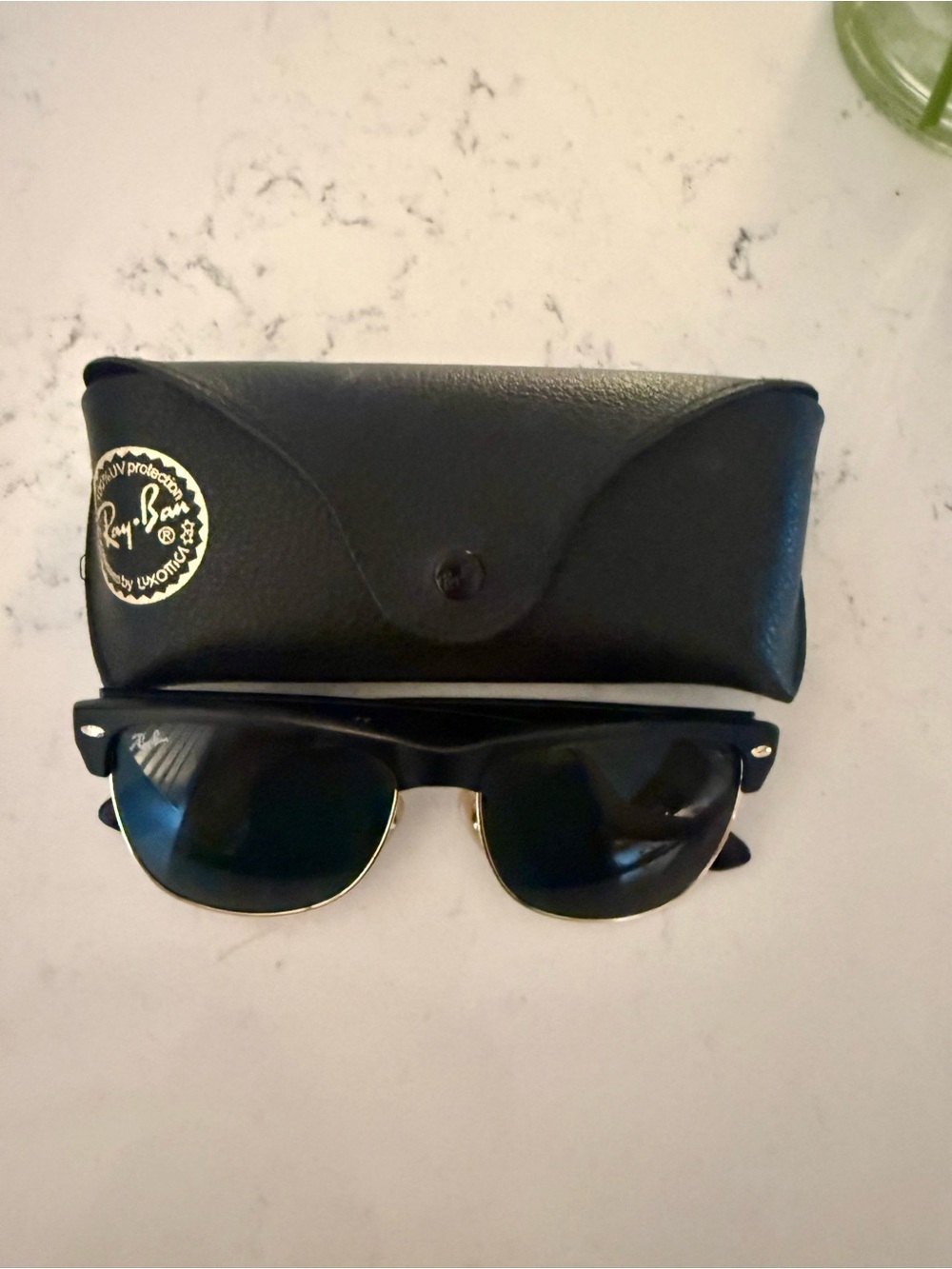 Ray-Ban Clubmaster 4175 Sunglasses — Black/Gold